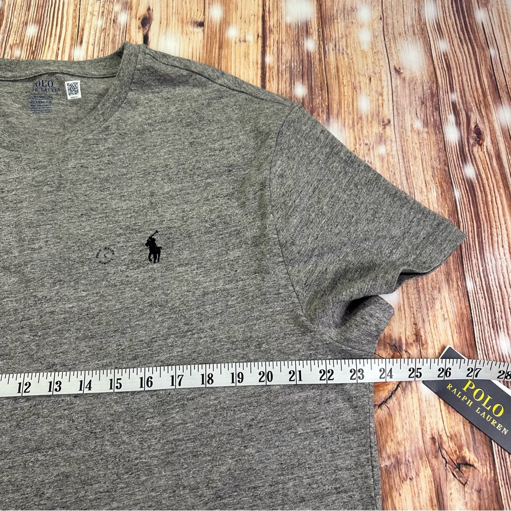 NWT Polo Ralph Lauren Heather Gray Short Sleeve Men’s Tee Size Large - Picture 9 of 12